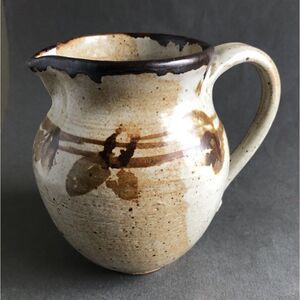 Vintage 1988 Studio Art Pottery Small 5" Stoneware Pitcher, Signed By Artist.